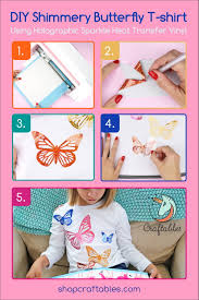 Diy Butterfly Shirt How To Use Holographic Sparkle Heat Transfer Vinyl