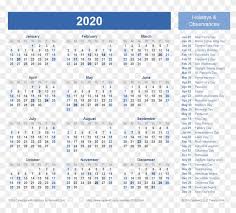 Dont panic , printable and downloadable free biweekly payroll calendar 2020 we have created for you. 2020 Calendar Transparent Background Free Printable 2020 Calendar With Holidays Clipart 5429681 Pikpng