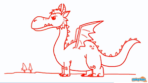 How to draw a dragon. How To Draw A Dragon Step By Step Drawing For Kids Educational Videos By Mocomi Youtube