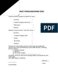Contoh surat pengunduran diri dari jabatan. Form Bk 3 Surat Pengunduran Diri Siswa
