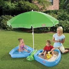 Homeware sandbox with canopy at amazon. Sandbox And Wading Pool With Umbrella Summer Toys Kiddie Pool Beach Kids