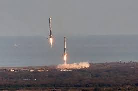 Watch spacex make history with rocket landing on drone ship. Spacex Launches Falcon Heavy Rocket Lands 2 Side Boosters Simultaneously On Land The Daily World