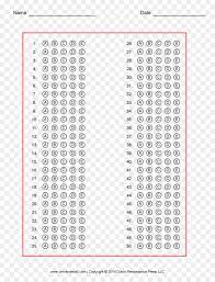 Tahun ajaran hari/tanggal mata peljaran. Pilihan Ganda Template Optik Lembar Jawaban Gambar Png