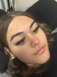 Model for lashes and brows services