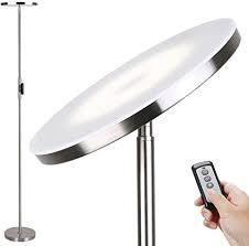 Best 25 bright floor lamp ideas on pinterest living room floor, bright floor lamps pixballcom, chic bright light 10 bright decor ideas with modern floor and table lamps modern. Amazon Com Floor Lamp 30w 2400lumes Sky Led Modern Torchiere 3 Color Temperatures Super Bright Floor Lamps Tall Standing Pole Light With Remote Touch Control For Living Room Bed Room Office Brushed Nickel Home Kitchen