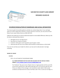 All of the state forms are available from the judicial council web site. Filing For Divorce San Mateo County Law Library
