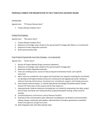 Proposal submissions will automatically be converted into pdfs that are easy to print, pitch, and present. Proposal Format For Presentation To The It Executive Advisory Board