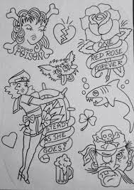 Traditional Sailor Jerry Flash Sheet Outline Sailor Jerry Sailor Jerry Flash Sailor Jerry Tattoos