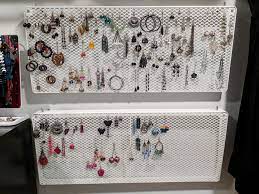 If you love jewelry, an earring holder offers the perfect solution for keeping your earrings front and center and organized. Earring Holders 7 Ideas To Organise Your Giant Collection Ikea Hackers