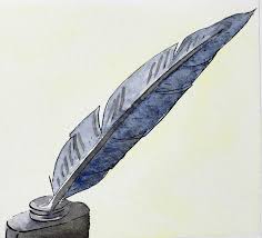 Letter Q And Quill A Style Study By The Painted Pen Quill And Ink Pen And Watercolor Poetry Art