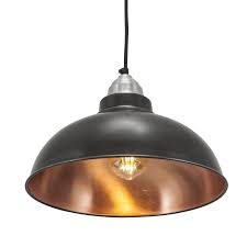 Manhattan Pewter Amp Copper Vintage Pendant Light 12 Quot Nucasa Uk Vintage Pendant Lighting Pendant Light Pewter Lighting