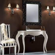 Consolle Bagno Sagomata Avorio E Foglia Argento Style 1 Design Per Bagno Moderno Mobile Bagno Bagno