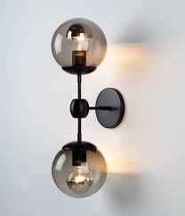 Modo Sconce 2 Globes Metal Wall Light Vintage Wall Lights Decorative Wall Sconces