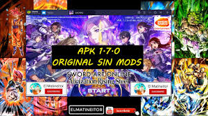 Sao alicization rising steel varies with device (com.bandainamcoent.saoars). Sao Alicization Rising Steel 1 7 0 Apk Original Sin Mods Youtube