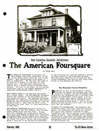 Old House Journal Four Square Homes Square House Plans Four Square