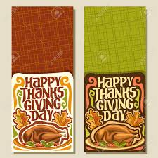 Cute headers for twitter twitter banner twitter header photos twitter layouts youtube banner. Vector Vertical Banners For Thanksgiving Day With Copy Space Up Autumn Greeting Card For Thanksgiving Holiday Original Handwritten Font For Text Happy Thanksgiving Day Traditional Baked Turkey Royalty Free Cliparts Vectors