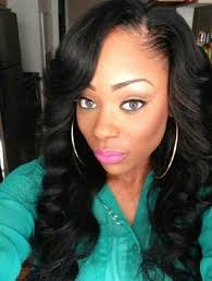 Try this with medium length wavy or curly hair. Haircuts Curly Weave Hairstyles With Side Bangs Hairstyle Trends Weave Bob Hairstyles With Bangs Weave Hairstyles Curly Weave Hairstyles Weave Bob Hairstyles