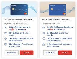 For first year from card open date. Hdfc Bank Launches Credit Debit Emi Prepaid Cards For Millennials Cardexpert