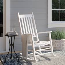 Porch rockers at christmas tree shop. Red Barrel Studio Outdoor Emjay Rocking Solid Wood Chair Reviews Wayfair
