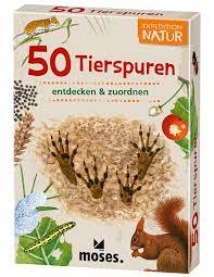 Tierspuren bekannter tiere im wald. Moses Kartenspiel 50 Tierspuren Spielzeug Specials Jagd Grube De