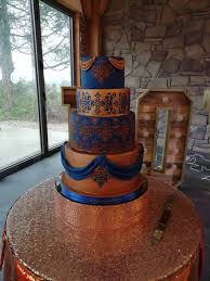 From rose gold sequin table cloths to a rose gold & royal blue wedding cake. Rose Gold Royal Blue Wedding Inspiration Jax S Cakes N Bakes