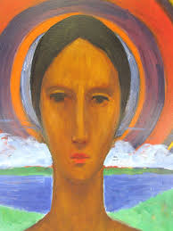 Renaissance Inspired Modernist Portrait by Sabatino Abate at 1stDibs