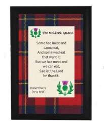 The Selkirk Grace Plaque Scottish Quotes Robert Burns Scottish