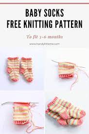 This is a basic free pattern for knitted toddler socks. Baby Socks Knitting Pattern Stripes Handy Little Me