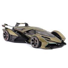 It is a single seater, which in its virtual form uses the powertrain from the lamborghini sián fkp 37. Modellauto Lamborghini V12 Vision Grand Turismo Grun Maisto 1 18 Metallmodell Bei Modellauto18 De