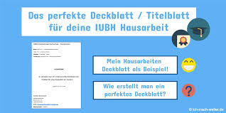Das Perfekte Iubh Hausarbeit Deckblatt Kostenlos Fur Dich