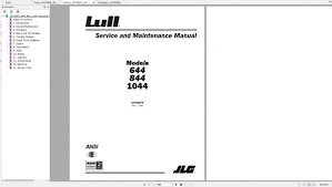 Jlg Lull Telehandler 644 Operators Service Parts Manual Auto Repair Software Auto Epc Software Auto Repair Manual Workshop Manual Service Manual Workshop Manual