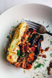 Vegan Lentil Moussaka Golubka Kitchen Recipe Vegan Dishes Vegan Moussaka Vegetarian Recipes
