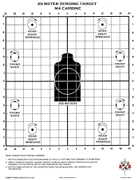 M4 Zeroing Target Printable Shooting Targets Tactical Shooting Target