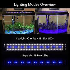 Some marine aquarium led light fixtures are splash proof or even water proof. Nicrew 53 150cm Aquarium Led Lighting Fish Tank Light Lamp With Extendable Brackets 90 White And 18 Blue Leds Fits For Aquarium Fish Tank Light Aquarium Aquariumfish Aquarium Led Aliexpress