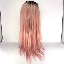 13a Full Lace Wig Color 18 Black Roots Light Pink Wigs N Bundles