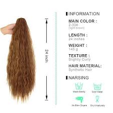 It is synthetic so it requires special care. Beauty Angelbella 24 Inch Ponytail Extension Yaki Wavy Curly Synthetic Ninthavenue United Arab Emirates