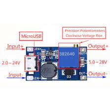 The mt3608 switches at 1.2mhz and allows the use of tiny. Mt3608 2v 28v Micro Usb Step Up Boost Power Supply Voltage Converter Module Envistia Mall Support