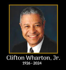 R.I.P. Clifton Wharton Jr., the former Michigan State University president,  who MSU's Wharton Center is named for… died Saturday. He was 98.🙏
