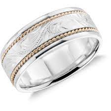 Blue Nile Two Tone Paisley Wedding Ring 940 Liked On Polyvore Featuring Men S Mens Wedding Rings Wedding Ring 14k White Gold Mens Wedding Rings White Gold