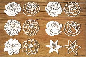 Download Flowers Set 2 Svg Files For Silhouette Cameo And Cricut By Pierographicsdesign Thehungryjpeg Com