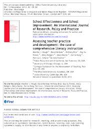 Pdf Assessing Teacher Practice And Development The Case Of