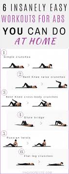 Easy At Home Workouts For Abs You Can Do Without Going To The Gym Build Muscle And Tone In The Core By Doi Easy Ab Workout Easy Workouts Easy At Home