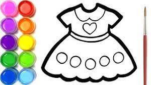 Segera cetak dan berikan kepada anak agar mereka dapat asyik mewarnai. Cara Menggambar Dan Mewarnai Baju Dress Untuk Anak Anak Youtube
