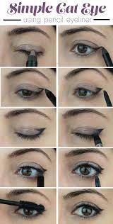 How To Create A Simple Cat Eye Look Using Pencil Eyeliner Jessoshii Cat Eye Makeup Cat Eye Tutorial Pencil Eyeliner