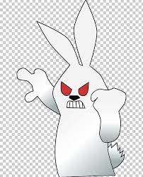 The rats revenge cartoon illustration, cartoon bunny cute selling sprouting evil transparent background png clipart. Domestic Rabbit Easter Bunny Hare Png Clipart Area Artwork Bad Bunny Black And White Cartoon Free