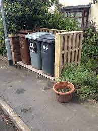 Pallet Bin Store Outdoor Trash Cans Garbage Can Storage Outdoor Garbage Storage