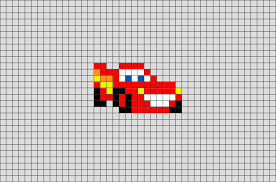 Lightning Mcqueen Pixel Art Pixel Art Pattern Pixel Art Templates Small Cross Stitch