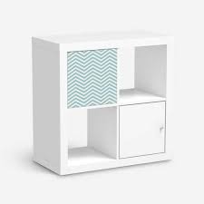 Sticker Bibliotheque Kallax Expedit Porte Chevron Bleu Ecru Peexup Home Decor Kallax Design