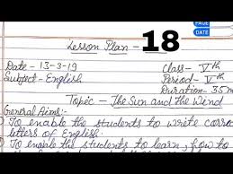 World of self/ world of knowledge topic : English Lesson Plan For Class 5 The Sun And The Wind Youtube