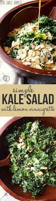 Simple Kale Salad With Lemon Vinaigrette Recipe Kale Recipes Delicious Salads Vegetarian Recipes